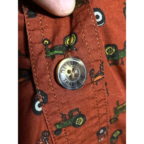Duluth Trading Untucked Tractors Button Shirt Relaxed Fit 2XL Tall Farmer Camp - Picture 5 of 9